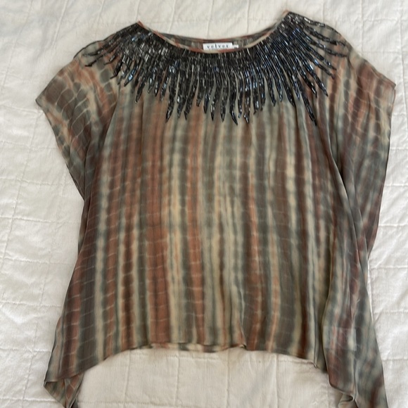 Velvet By Graham and Spencer Sheer Beaded Blouse - Picture 3 of 9